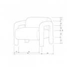 WOOOD LENNY ARMCHAIR IN MATT COARSE VELVET - GOLD / YELLOW thumbnail