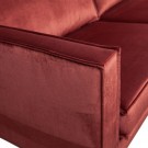 WOOOD RODEO 3 SEATER VELVET CHESTNUT thumbnail