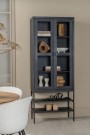 DAWSON CABINET GLASS DOORS BLACK 80X40X201 CM thumbnail