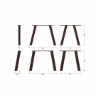 WOOOD SET OF 2 - HAARLEM 4-POSITION LEG OAK MYSTIC BROWN [fsc] thumbnail
