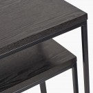 BLACK METAL OAK VENEER S/2 SIDE TABLE thumbnail