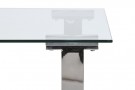 COFFEE TABLE STEEL GLASS 130X70X45 CHROMED thumbnail