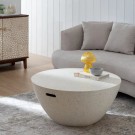 COFFE TABLE WHITE MAGNESIUM FIBER 90 X 90 X 40 CM thumbnail