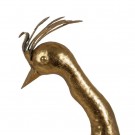 FIGURE PEACOCK GOLD METAL DECORATION 50 X 30 X 85 CM thumbnail