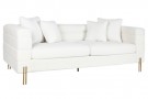 COUCH POLYESTER METAL 205X85X73 BORREGUITO WHITE thumbnail