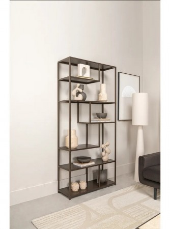 HIGH CABINET VINTAGE METAL 85 X 33 X 188 CM