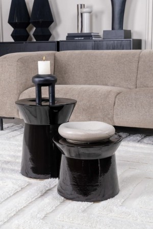 CERAMIC COFFEE TABLE COVE BLACK S Ø37,5 X H30