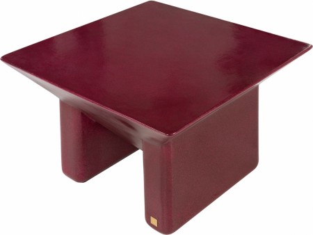 Prism Glossy burgunder sofabord