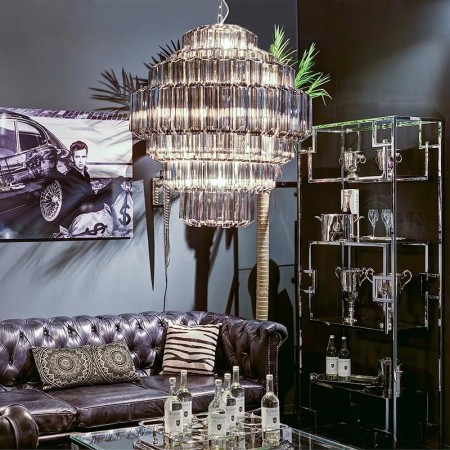 Ceiling Lamp Castelli Large 80x80x93cm Smoked Glass