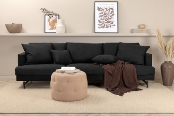 Sofia 3-seter sofa svart