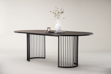 Hamneskär Ovalt Spisebord 220 x 110 Svart